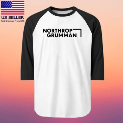 Northrop Grumman Aerospace Men's Raglan Black Size S to 2XL