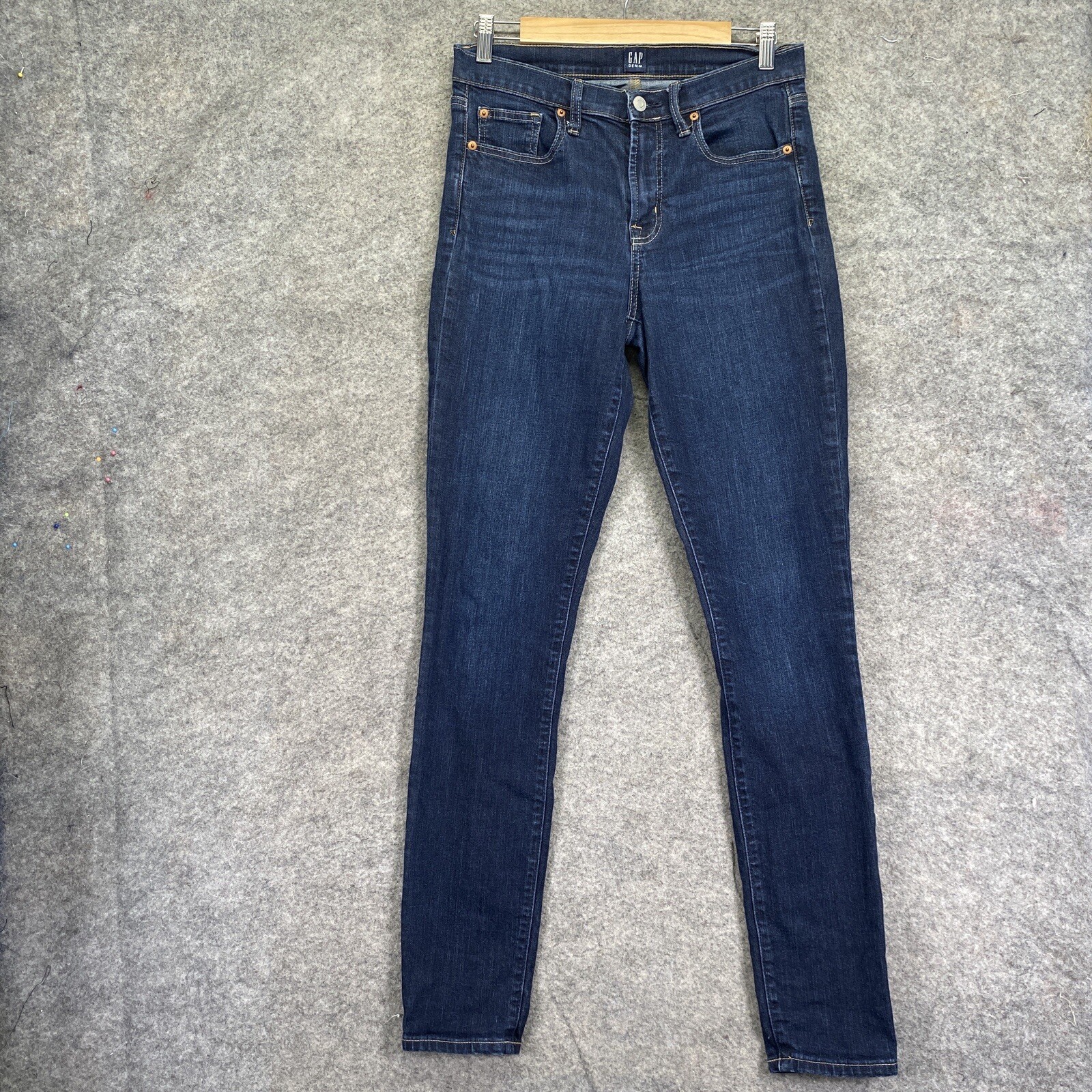 Gap Skinny Jeans Womens 30 Denim Blue Denim Cut Stretch-image