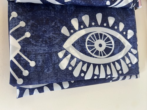 BÖSE EYES PEVA DUSCHVORHANG BLAU & WEISS - Bild 3 von 7