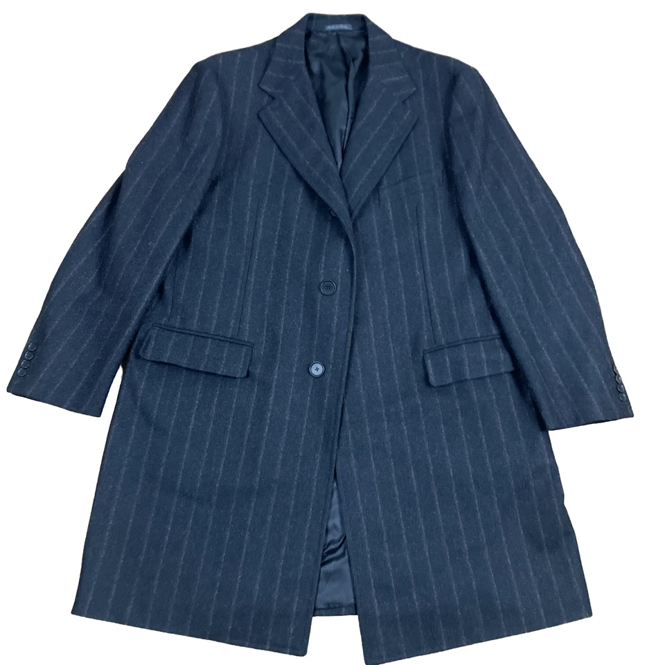LKN 58/48 Gianluca ISAIA Napoli Wool Cashmere Short Overcoat Made In Italy - Image 2 of 4