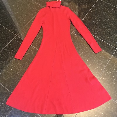 NWT $299 Karen Millen Red Sweater Dress Size S | eBay