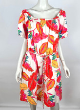 Nine West Off The Shoulder Belted Dress Women XXL NWT Cotton Pocket Short Sleeve