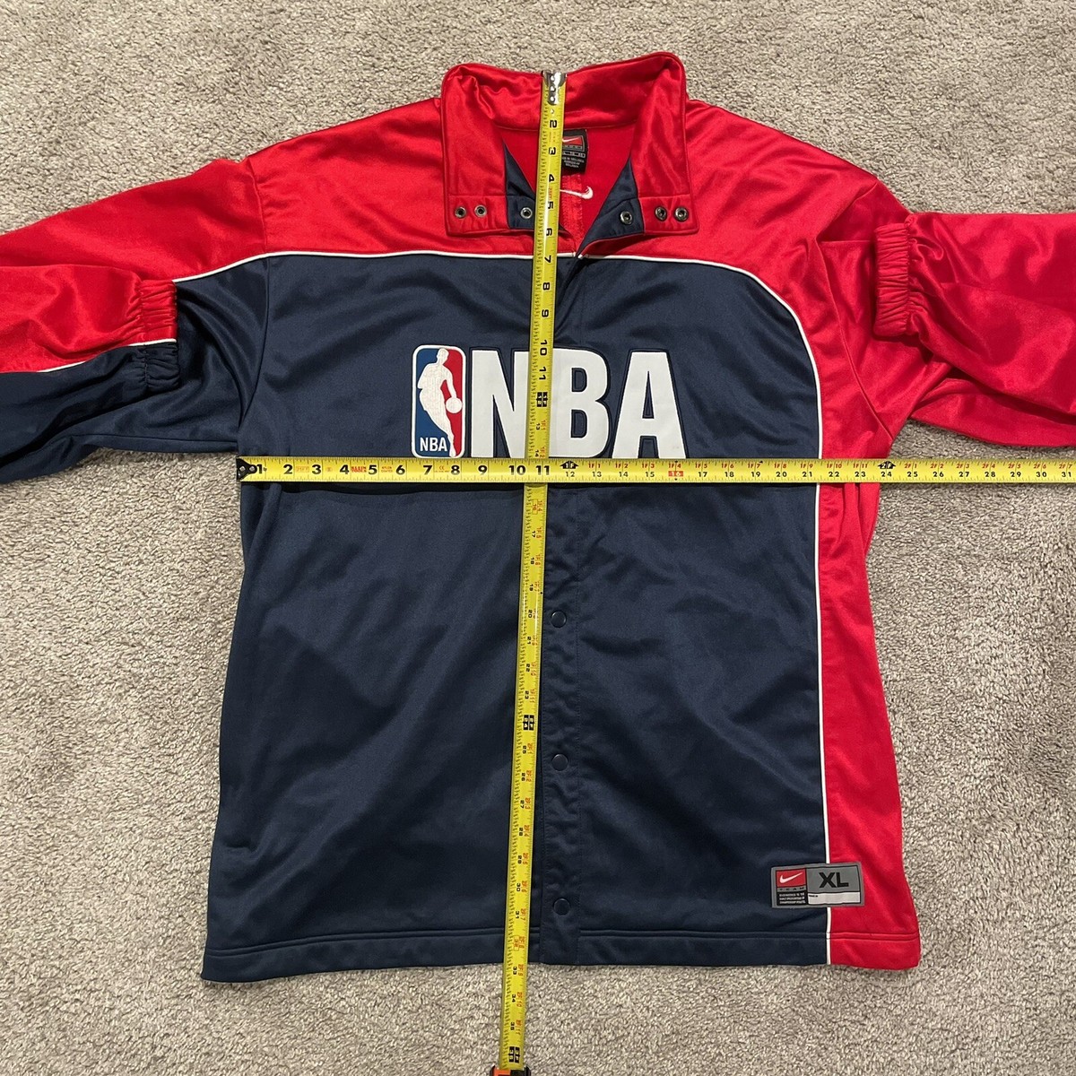 Vintage Nike Team Men's XL NBA Warm Up Jacket Snap Button Vintage Nike Team Men's XL NBA Warm Up Jacket Snap Button