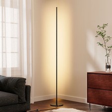 Modern Corner Floor Lamp Dimmable Adjustable Height Tall Standing Light Black