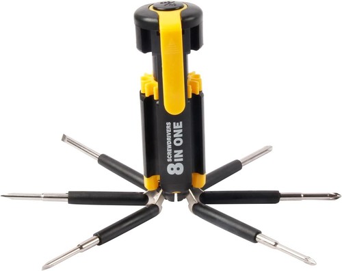 8 in 1 Screwdriver with Flashlight Multi Functional Tool Set Household, Auto - Picture 9 of 11