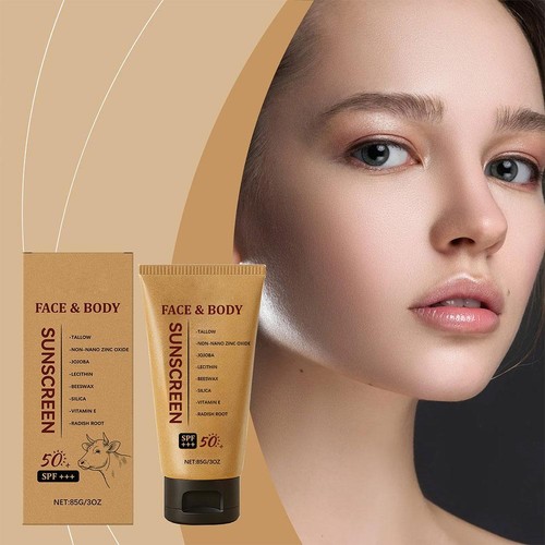 Beef Tallow Sunscreen Natural Grass-fed Beef Tallow Safe Waterproof Skin Care - Picture 6 of 17