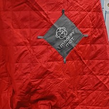 Małpa mata składany nylonowy koc piknikowy wielokrotnego użytku czerwony szary