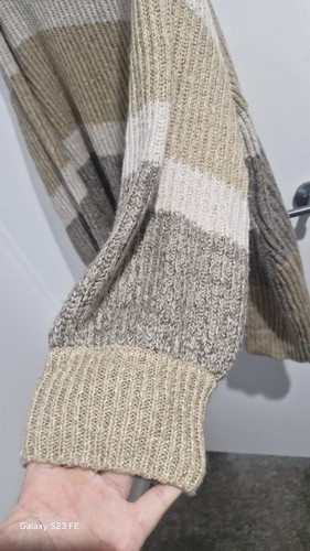 Women's BeMeChunky Knit Grey Beige Neutral Colour Open Front Cardigan Size XL - Picture 8 of 13