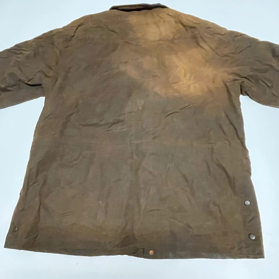 Outback Trading Company Wax Jacket Mens 2XL Brown Oilskin Country Outdoor Chore - Image 3 of 4