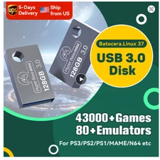 128GB USB 3.0 Batocera 37.Linux 43000+ Retro Games PS3/PS2/PSP/Wii/N64