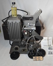 KEYSTONE 8MM FILM MOVIE PROJECTOR MODEL R-8 WITH ORIGINAL CASE, REELS, SPLICER