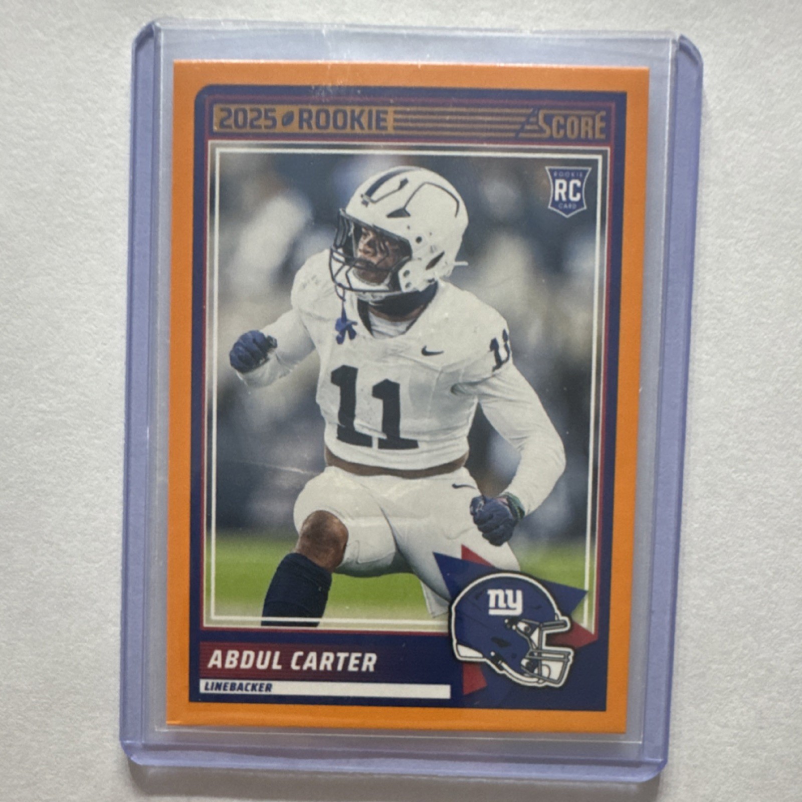2025 Panini Orange Score Abdul Carter Rookie #16 Penn State Giants Football Card