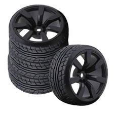 4PCS 12mm Hex Hub Drift Wheel Rim Tires for Tamiya TT01 TT02 HSP CS 1/10 RC Car