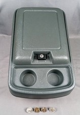 80-91 Center Console Ford Truck F150 F250 Bronco Xlt Gray Cup Holder Storage Bin