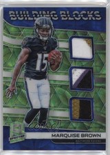 2019 Panini Spectra Building Blocks Neon Green Prizm 6/25 Marquise Brown 11mg