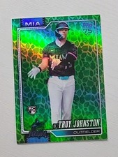 Troy Johnston 2026 Topps (RC,SP) Rookie Holiday Green Easter Foil #317 Marlins