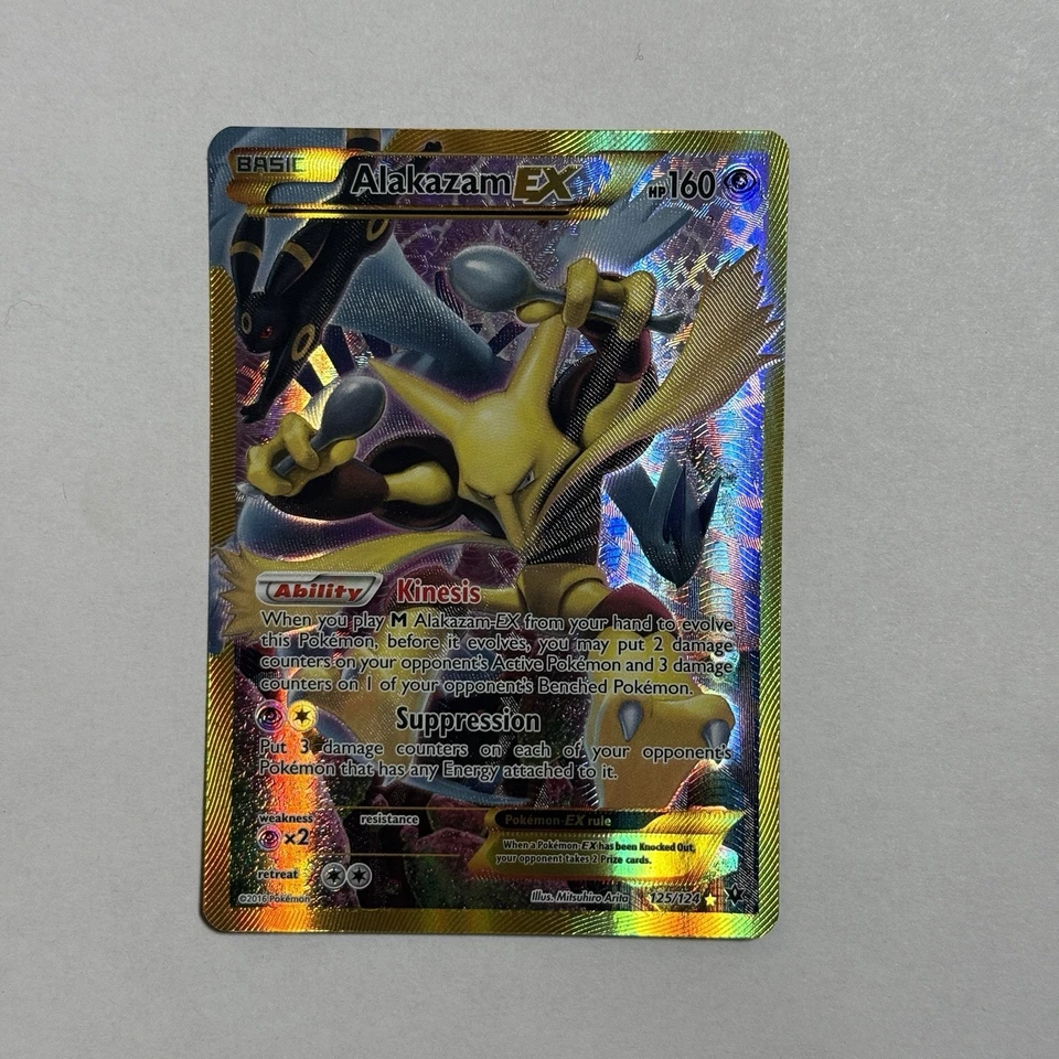 Alakazam EX Fates Collide 125/124 Full Art Holo Secret Rare Pokémon TCG Card - Image 2 of 4