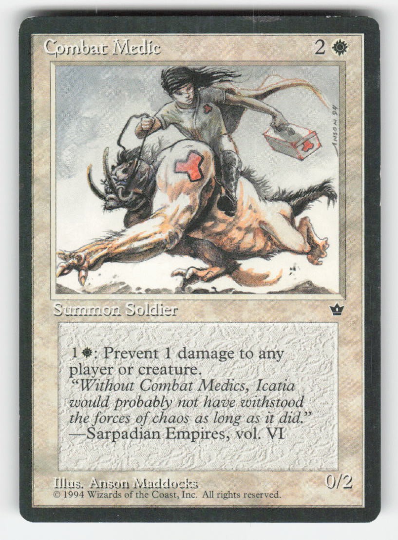 1994 Combat Medic (Maddocks) Fallen Empires MTG