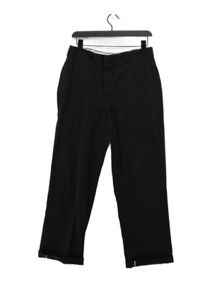 Dickies Herren Hose W 33 in schwarz Polyester mit Baumwolle weites Bein Chino