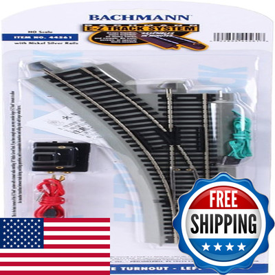 Ho Scale Bachmann Trains Snap-Fit E-Z Track Remote Turnout - Left 44561