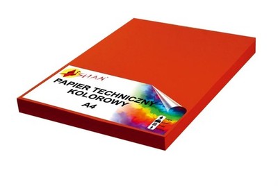 Technisches Papier A4 240g rot intensiv 50 Blatt