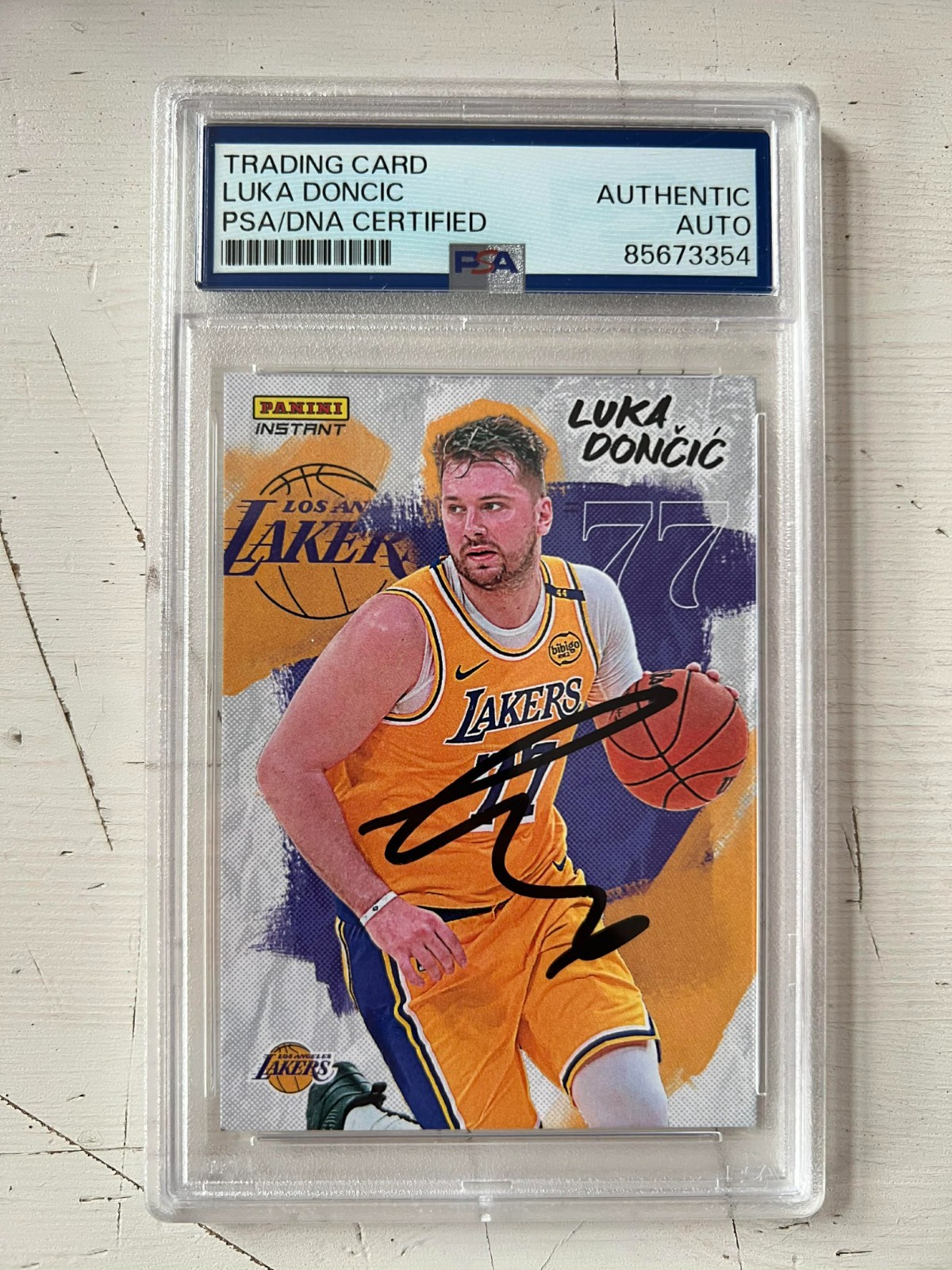2024-2025 Luka Doncic Panini Instant Auto Signed Los Angeles Lakers NBA PSA/DNA