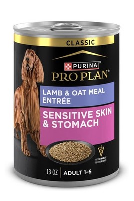 Purina Pro Plan Classic Adult Sensitive Skin & Stomach Lamb & Oat, 13oz x12