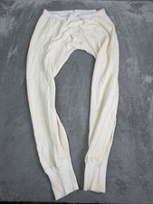Vintage Duofold Thermal Base Layer Pants Men  s Size Large Tall White
