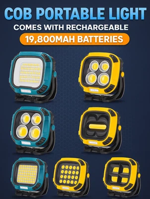 RIGWIG COB LED Cordless Magnetic Work Light USB Inspection Lamp Torch Rechargeable