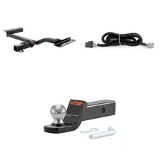 CURT Trailer Hitch Package 2in Receiver, Wiring Harness, 45134 Ball Mount 13282