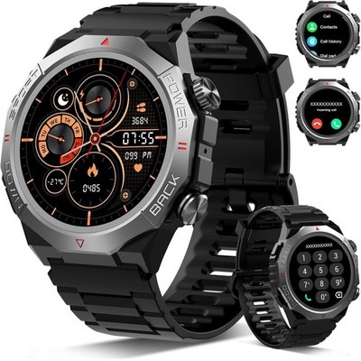 Smartwatch Herren Damen Bluetooth Anruf IP68 Sportuhr Fitness Tracker Puls