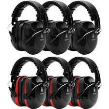 6 Pack Noise Reduction Ear Protection, Hearing Protection Ear muffs SNR 34dB ...