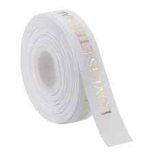 25 mm 45 m Valentinstag B&auml;nder wei&szlig; f&uuml;r Geschenk Verpackung Blumenstrau&szlig; Liebe ist ewig