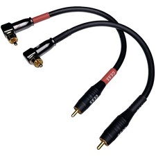 Cess1676i Rca Right Angle To Straight Type Male To Male Preamp Jumpers Patch Cab