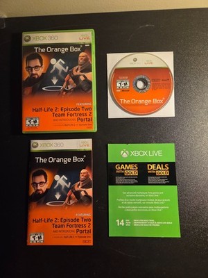 Complete V. Good THE ORANGE BOX Xbox 360 Works Perfectly Half-Life 2 Portal +