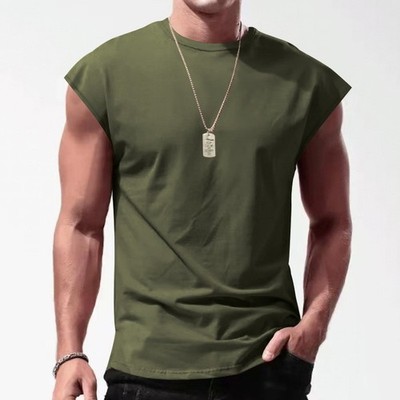 Herren Tank Top Muskel Gym Ärmellos Uni T-Shirts Tee Shirt Sommer Fitness Tees