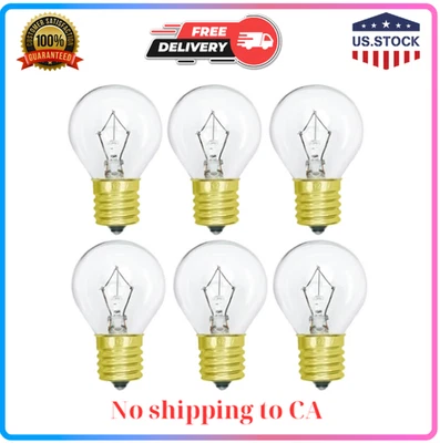 PAEORRORL 6 Pack 25W S11 E17 Lava Lamp Replacement Bulbs, 2700K Warm White