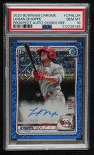 2020 Bowman Chrome HTA Choice Blue Mojo Refractor Logan O'Hoppe PSA 10 Auto v9t