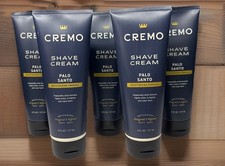 CREMO Shave Cream, Palo Santo, 5 Tubes. 6 fl oz ea. NEW