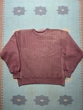 Vtg crewneck sweatshirt champion reverse weave sun faded maroon gradient L/XL
