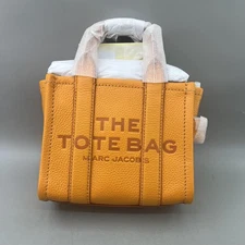 Marc Jacobs The Tote Bag Womens One Size Orange Scorched Leather Handbag NEW