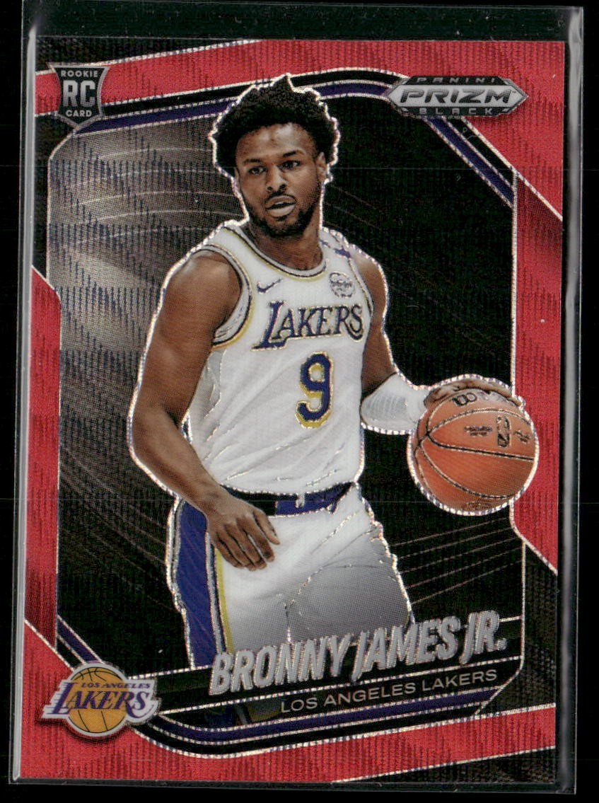 2024-25 Panini Prizm Black #94 Bronny James Jr. Ruby Wave Prizms
