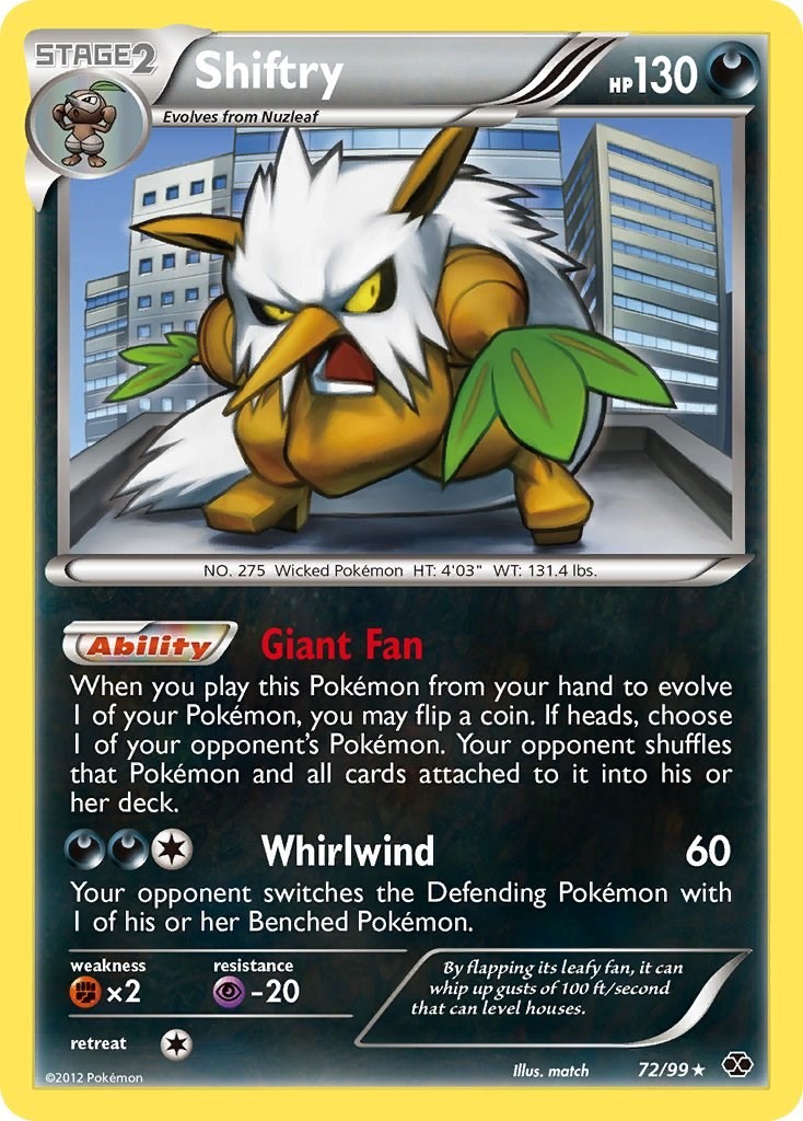 Shiftry (72/99) Rare NM NXD Next Destinies Pokemon TCG