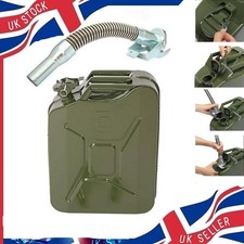 20L Metal Jerry Can Car Storage Fuel Petrol Diesel Oil Container W/ Flexy Spout