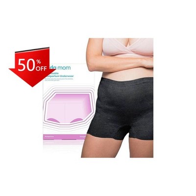 Frida Mom Postpartum Underwear, Disposable Boyshort Panties, Medium - 8ct