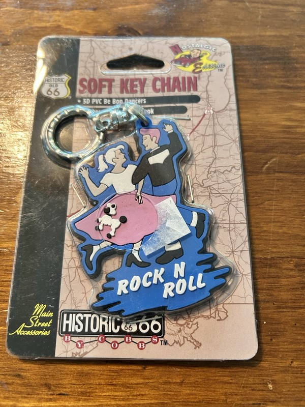 Historic Old 66 Soft Key Chain 3D PVC Be Bop Dancers 1950s NEW