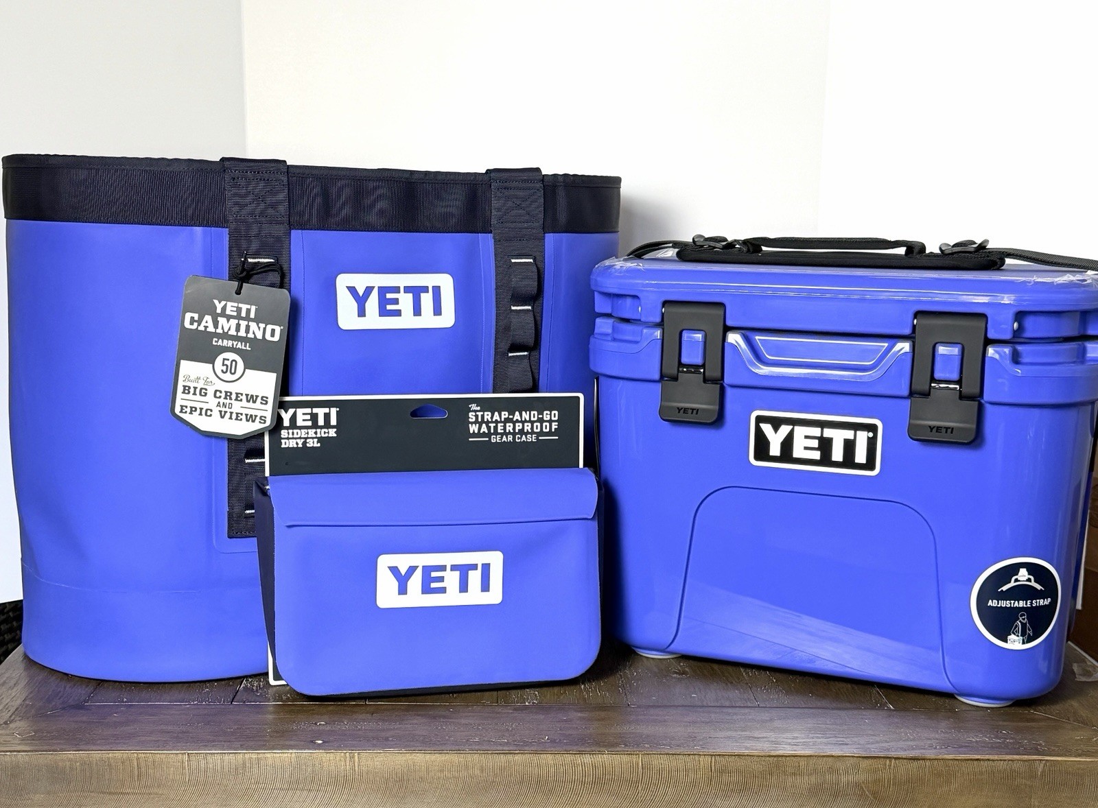 YETI Ultramarine Violet Bundle Camino 50 + Roadie 15 + Sidekick 3L NEW Retired