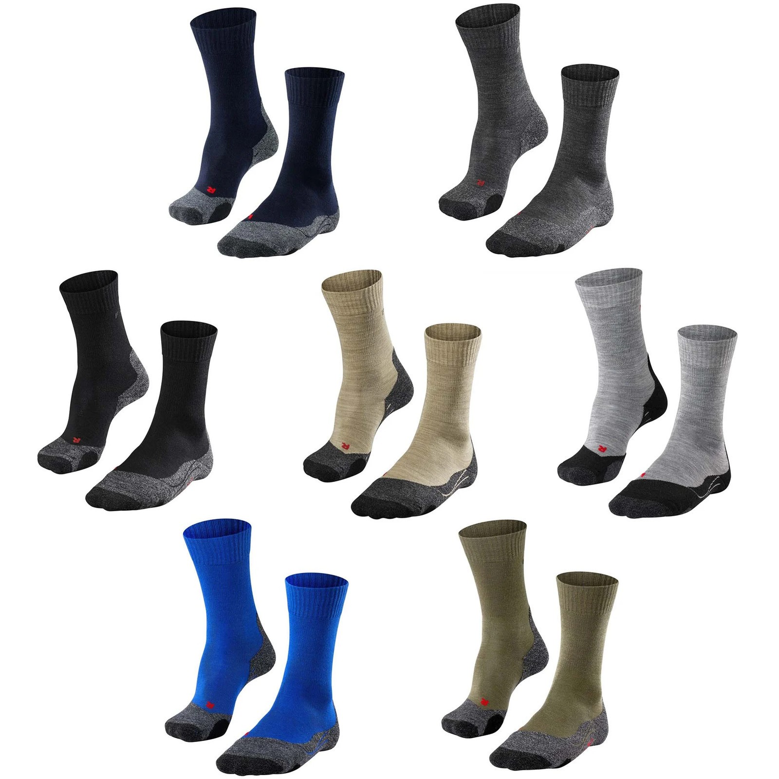 Falke Hombre Calcetines de Trekking - TK2 Explorar,Media Tapicería,Merino-Wollm