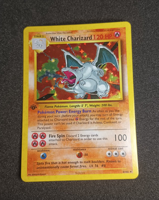 White Charizard Custom Pokémon Sammelkarte