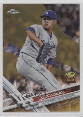 2017 Topps Chrome Gold Wave Refractor 8/50 Julio Urias #60 1dm4